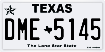TX license plate DME5145