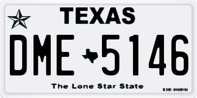 TX license plate DME5146