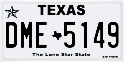 TX license plate DME5149