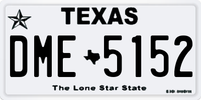 TX license plate DME5152