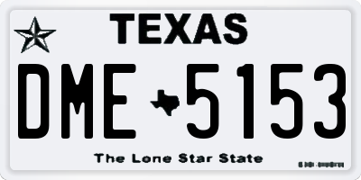 TX license plate DME5153