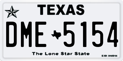 TX license plate DME5154