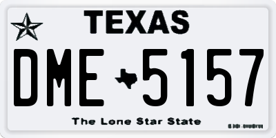 TX license plate DME5157