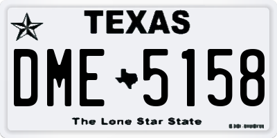 TX license plate DME5158
