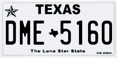 TX license plate DME5160
