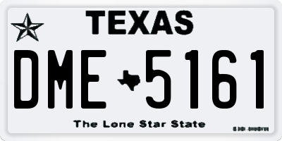 TX license plate DME5161