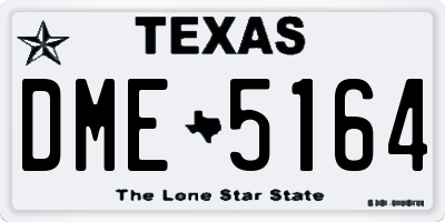 TX license plate DME5164