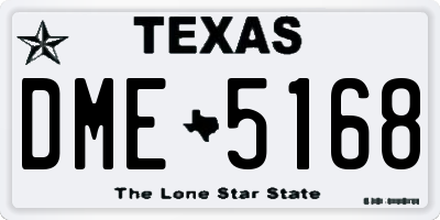 TX license plate DME5168