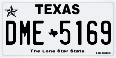 TX license plate DME5169