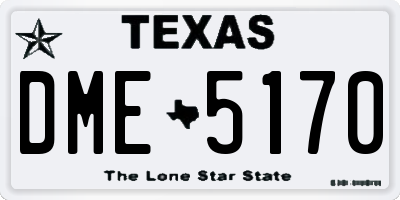 TX license plate DME5170