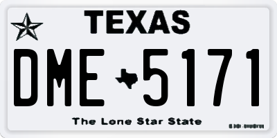 TX license plate DME5171