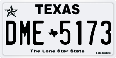 TX license plate DME5173