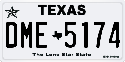 TX license plate DME5174