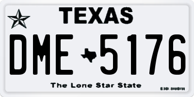 TX license plate DME5176