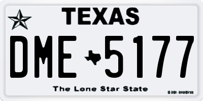 TX license plate DME5177