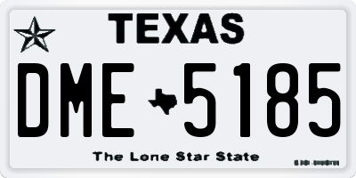 TX license plate DME5185