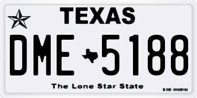 TX license plate DME5188