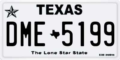 TX license plate DME5199