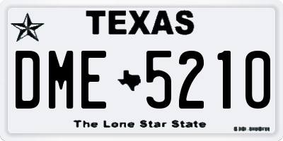 TX license plate DME5210