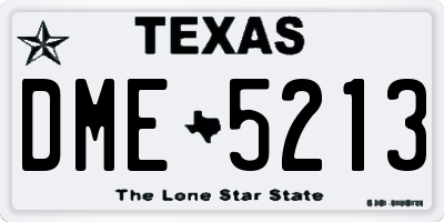 TX license plate DME5213