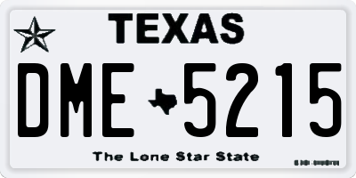 TX license plate DME5215