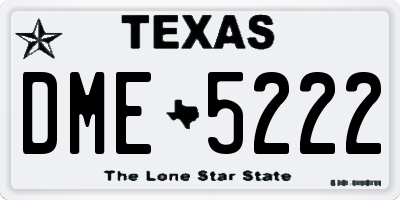 TX license plate DME5222