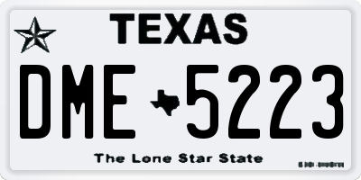 TX license plate DME5223