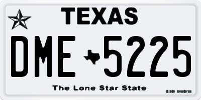 TX license plate DME5225