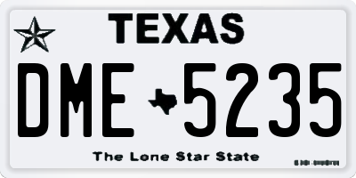 TX license plate DME5235