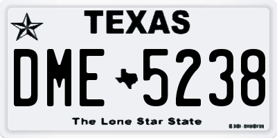 TX license plate DME5238