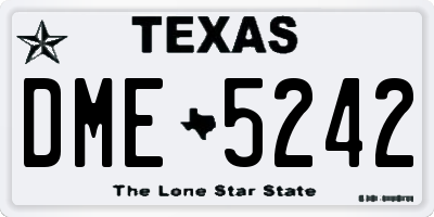 TX license plate DME5242