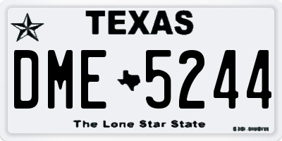 TX license plate DME5244