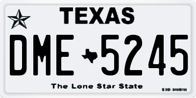 TX license plate DME5245