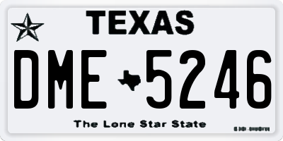 TX license plate DME5246