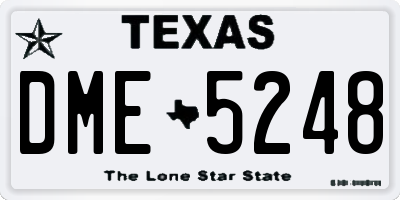 TX license plate DME5248