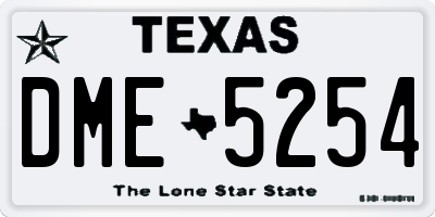 TX license plate DME5254