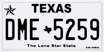 TX license plate DME5259