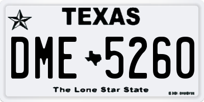 TX license plate DME5260