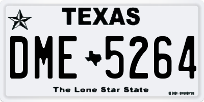 TX license plate DME5264