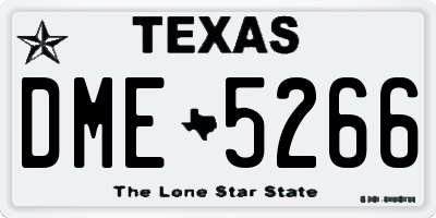 TX license plate DME5266