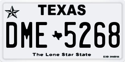 TX license plate DME5268
