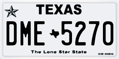 TX license plate DME5270