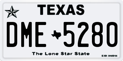 TX license plate DME5280