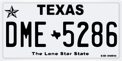 TX license plate DME5286