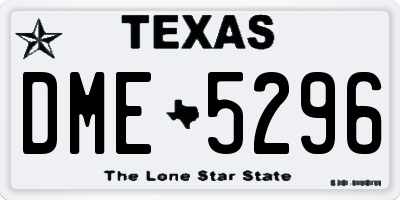 TX license plate DME5296