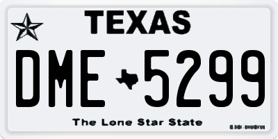 TX license plate DME5299