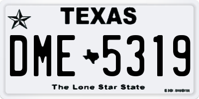 TX license plate DME5319