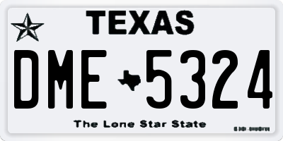 TX license plate DME5324