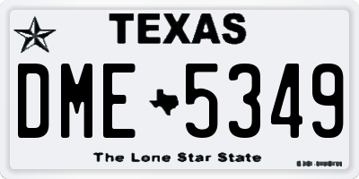 TX license plate DME5349