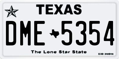 TX license plate DME5354